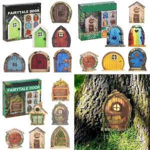6x Mini Fairy Door for Home Garden Tree Window Door Outdoor Indoor Decor Hot - Picture 1 of 15