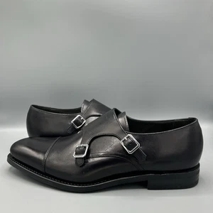 Loake Shoemakers Ramsey Black Leather Straps Monk Shoes UK 11 EU 46 US 12 - Picture 1 of 9