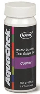 AquaChek Copper 661454 Swimming Pool SPA Hot Tub Copper Test Strips Kit 25ct - Picture 1 of 2