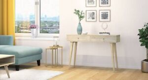 Ivara Solid Wood Console Table In Natural Finish