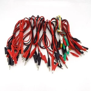 Dual Alligator Clips Banana Plug Test Cable Leads Connector Tester Probe for DIY - Picture 1 of 21