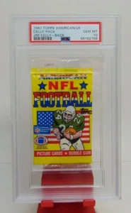 1987 Topps American Football UK SEALED PACK JIM KELLY RC SHOWING PSA 10 GEM MT! - Picture 1 of 4