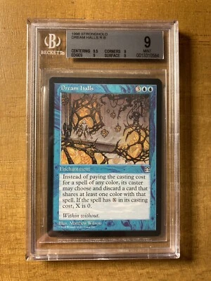 MTG✨DREAM HALLS✨ Stronghold BGS Quad 9’s+ MINT 1998 Rare RESERVE LIST Wilson Art - Image 1 of 2