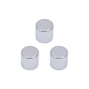 3 Pcs Metal Guitar 6mm Shaft Screw Volume Tone Knobs For Fender SQ Stratocaster - Picture 1 of 12
