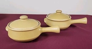 DENBY-LANGLEY Ode Set (2) einzeln 1/2 pt Kasserolle & Deckel Steinzeug •TADELLOS• - Bild 1 von 11