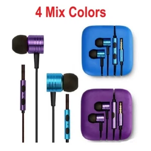 4 Pack 3.5mm Metal Headphone Universal Earphone Noise Cancelling In-Ear Headset - Picture 1 of 11