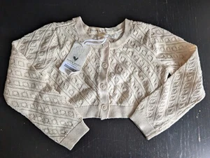 Hope & Henry Girls XXS Cream Cardigan Sweater New - Picture 1 of 10