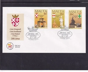Malta 1997 ciudades maltesas estatuas primer día cubierta FDC - Imagen 1 de 1