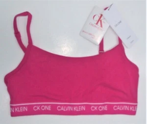 Bralette pequeño para mujer Calvin Klein CK One ligeramente forrado pulóver estilo rosa - Imagen 1 de 8