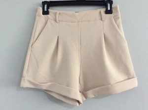 ROSEBULLET Blush pink stretch cuffed dress shorts Sz 6 - Picture 1 of 4