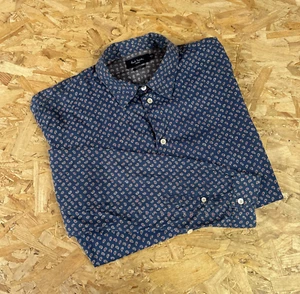 Camisa Paul Smith Paisley Talla Grande Para Hombre Azul Rojo Ajuste A Medida Ligera - Imagen 1 de 9