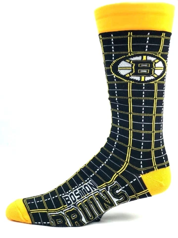 Boston Bruins Plaid Crew Socks Black Adult Cover