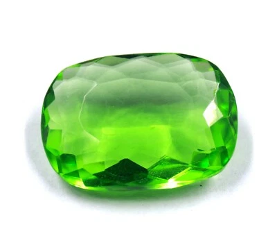 49.00Ct EGL Certified Green Moldavite Transparent Cushion Shape Gemstone GN1882 - Image 1 of 4