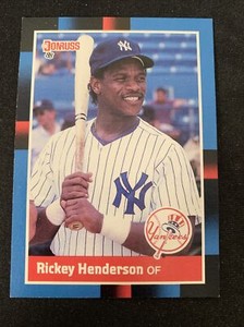 1988 Donruss Card #277 Rickey Henderson HOF New York Yankees NMMT Free Shipping