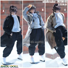 1:12 Long Windbreaker Coat Male Clothes Model For 6" Soldier Action Figure Body
