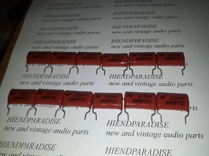 16 PIEZAS NUEVAS TAPAS HJC 2.2nF 2200pF 2000V 3.5% 15mm HQ AUDIO MKP! ¡NO MAGNÉTICAS! - Imagen 1 de 1