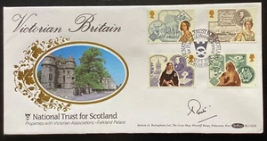 GB 1987 Victorian Britain FDC Benham Silk, SIGNIERT - Marquess of Bute (PD428) - Bild 1 von 2