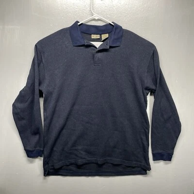 Sun River Polo Shirt Mens L Blue Striped Long Sleeve - Image 1 of 4