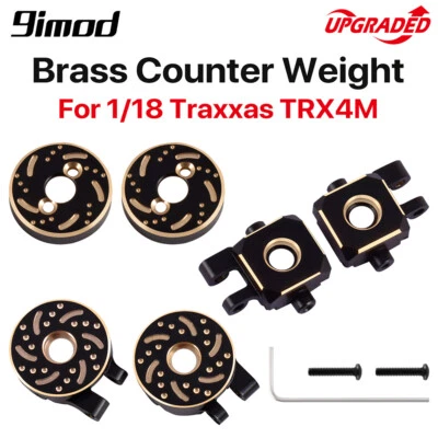 For 1/18 TRX4M Brass Knuckles Steering Blocks Knuckle Heavy Duty Counter Weight - Bild 1 von 4