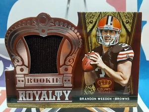 🏈2012 Crown Royale Die-Cut Rookie Materials 089/149 Brandon Weeden RC #5 - Picture 1 of 2