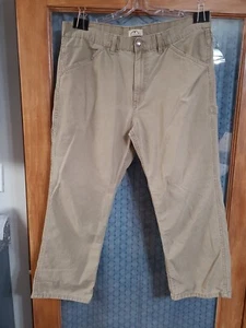 BLUE MOUNTAIN Khaki Carpenter Pants Men's W40 X L28.5 Beige - Picture 1 of 12