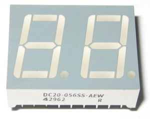 Zweistelliges hellrot 2,5 V DC 7 Segment LED-Display - separate Kathoden - 0,57 Zoll - Bild 1 von 4