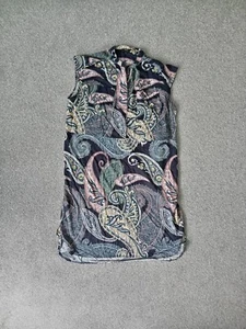 Size 22 Paisley Print Sleeveless Shirt Tunic Kaftan Dress Multicolour NEXT Midi - Picture 1 of 5