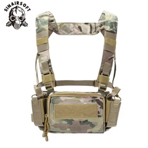 Tactical Combat Chest Rig Vest w/ 5.56 Magazine Pouch Recon Harness Pack Airsoft - Picture 1 of 23