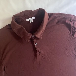 James Perse Polo Shirt Mens Large (4) Standard Supima Cotton Made In USA - Picture 1 of 15