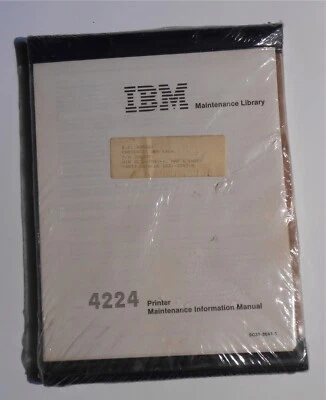 IBM 4224 PRINTER MAINTENANCE INFO MANUAL HANDBUCH NEU NEW VINTAGE SEALED - Bild 1 von 2