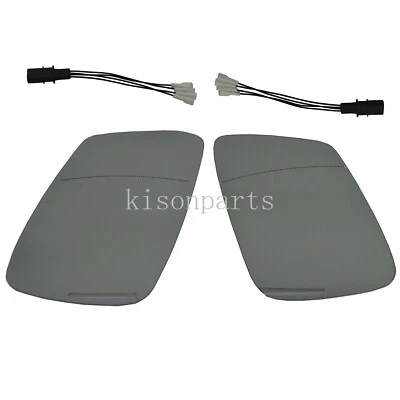 2X Links Rechts Spiegelglas mit Draht 4 Pins beheizt Für BMW 5 6 7 E60 F10 F18 - Bild 1 von 4