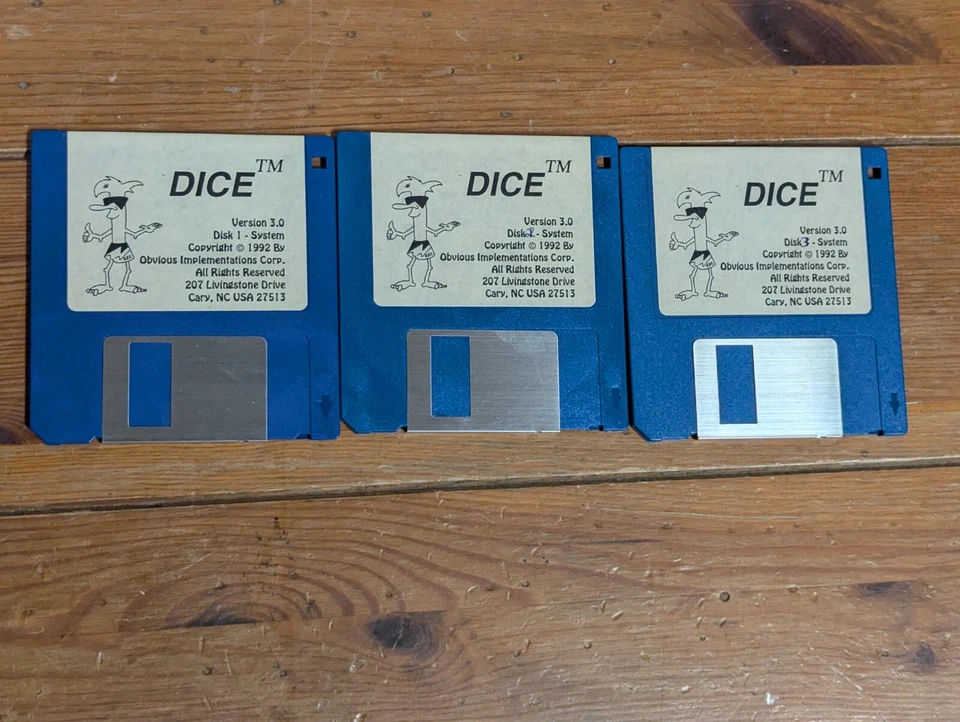 DICE Amiga C Compiler 3.0 1994 Commodore Computer Software 3.5" Disks 1-3 - Image 1 of 1