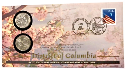 2009 District of Columbia DC Statehood Quarter First Day Cover US Mint PNC - Image 1 of 2