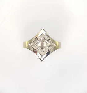 Juego lateral cuadrado princesa de 7 x 7 mm elegante conjunto de anillo de plata de ley - Imagen 1 de 3