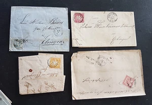 Altdeutschland seltene Sammlung von 24 Briefen Vorder-Rückseiten saubere Stempel - Bild 1 von 12