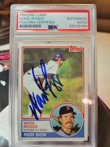 1983 Topps WADE BOGGS #498 RC Auto Autograph PSA/DNA 10 Auto - Picture 1 of 2