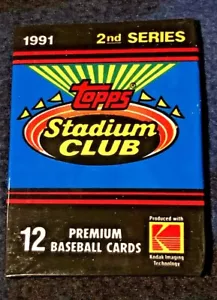 1991Topps Stadium Club Series 2 Premium Baseball Cards Pack - Picture 1 of 2