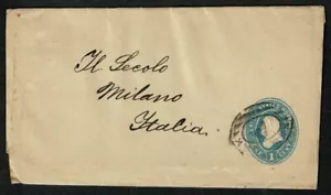 SG46 UNITED STATES Wrapper to Italy one cent light blue prestamped - Picture 1 of 2