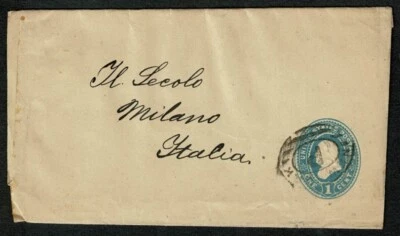 SG46 UNITED STATES Wrapper to Italy one cent light blue prestamped - Image 1 of 2