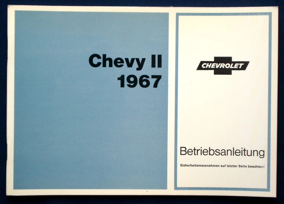 Manual del propietario 1967 Chevrolet Chevy II (D) Nova Foto 1 de 1
