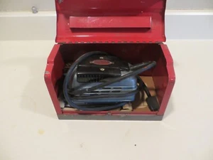 VINTAGE CRAFTSMAN SEARS ROEBUCK ELECTRIC SANDER W/METAL CARRYING CASE WORKS - Picture 1 of 7