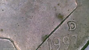 1997 D Roosevelt Dime Double D Mint Mark - Picture 1 of 3