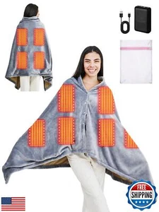 Bodami USB Heated Blanket,with 10000mAh Power Bank,Cordless Portable Wearable - Picture 1 of 5