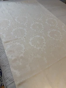 Wedgwood England Tischdecke 67”x 123” Elfenbein Damast Rechteckig Bankett Formell - Bild 1 von 6