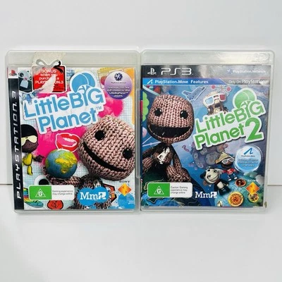 Little Big Planet 1 & 2 PS3 PlayStation 3 Complete Game Lot sack boy bundle - Image 1 of 4