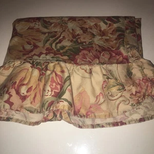 Vintage Ralph Lauren hellbraun Guinevere Blumen Standard Kissenbezug Schein Rüschen Rosen - Bild 1 von 7