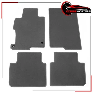 Fits 13-17 Honda Accord 4Dr Gray Nylon Floor Mats 1st 2nd Row Carpets Liner 4PCS - Picture 1 of 8