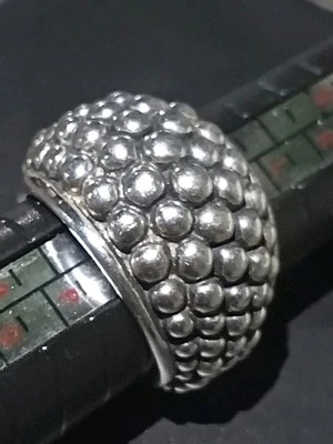 Anillo Michael Dawkins Plata Esterlina AUDAZ Cúpula Talla 6.75 (Tailandia 925) Foto 1 de 4