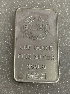 Vintage Sharps Pixley & Co. Ltd. London 1 Troy oz .999 Fine Silver Bar - Picture 1 of 6