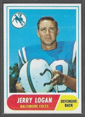 1968 Topps #47 Jerry Logan (EX) Baltimore Colts - Image 1 of 2